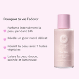 Huile Glow Pailletée Corps Musc Blanc