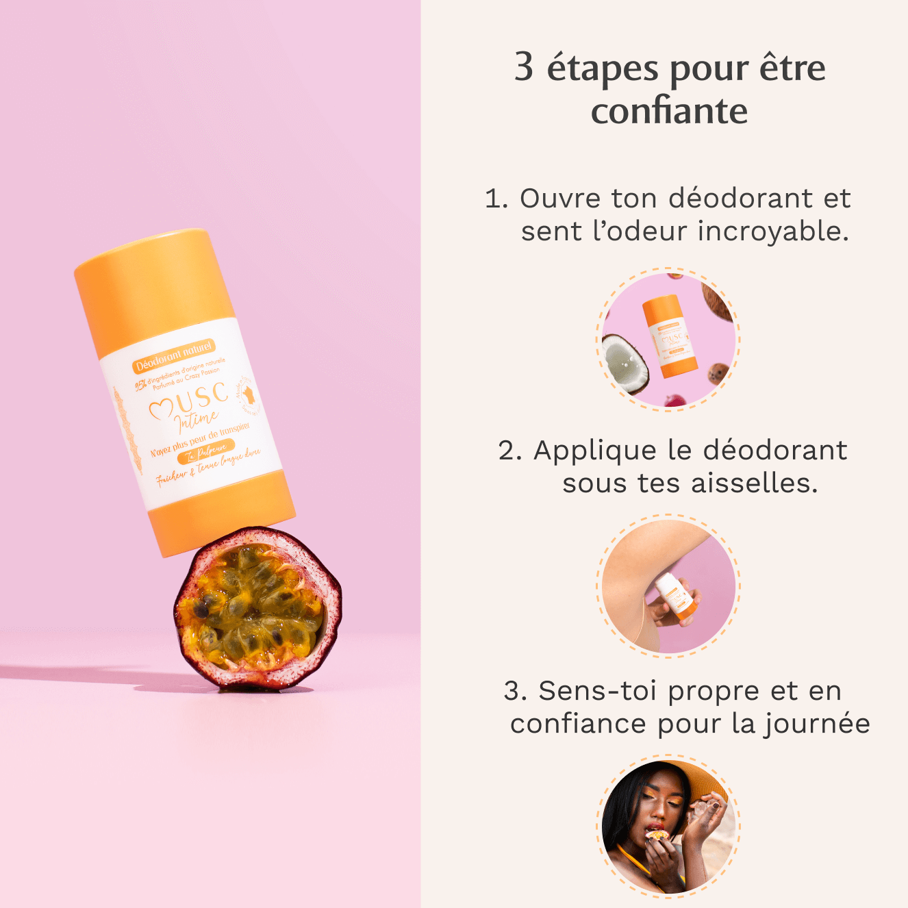 3 déodorants Crazy Passion