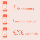 3 déodorants Hot Peach