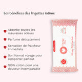 Lingettes toilette Intime Rose Mystik x120 – lot de 4