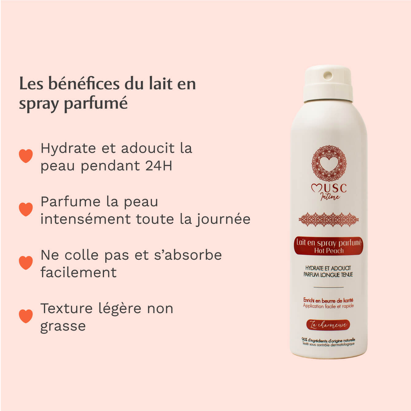 Lait en spray parfumé Hot Peach - la Charmeuse