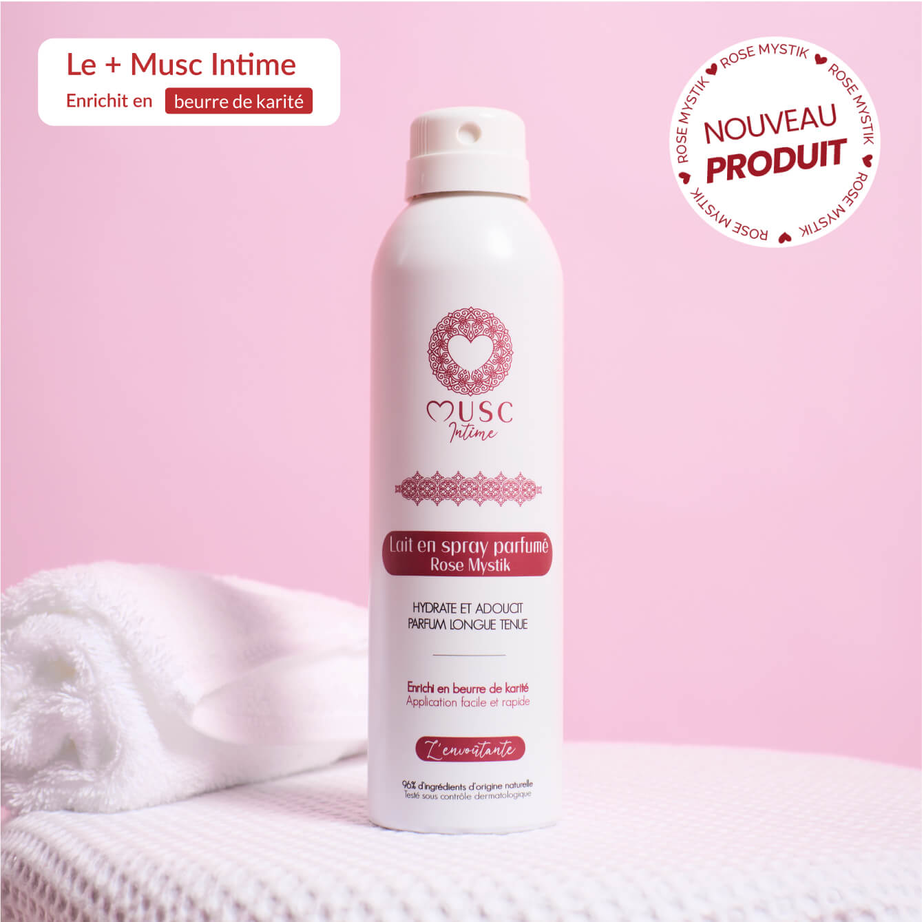 Lait en spray parfumé Rose Mystik - l'Envoûtante