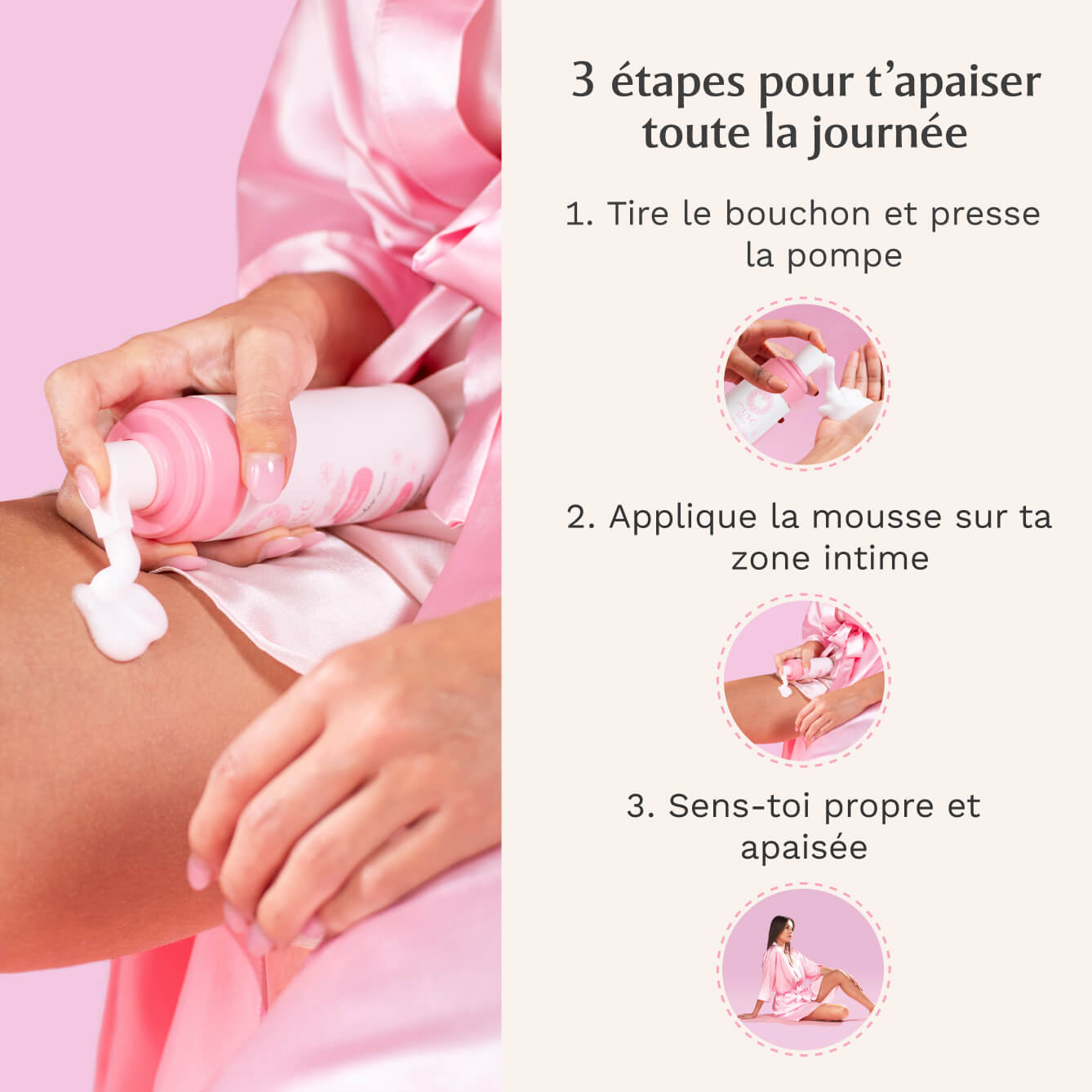 Mousse nettoyante Intime au Sakura - l’Innocente